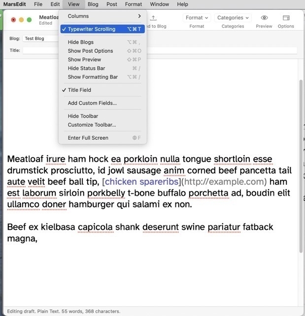 Screenshot showing text starts half way down the composition window. 