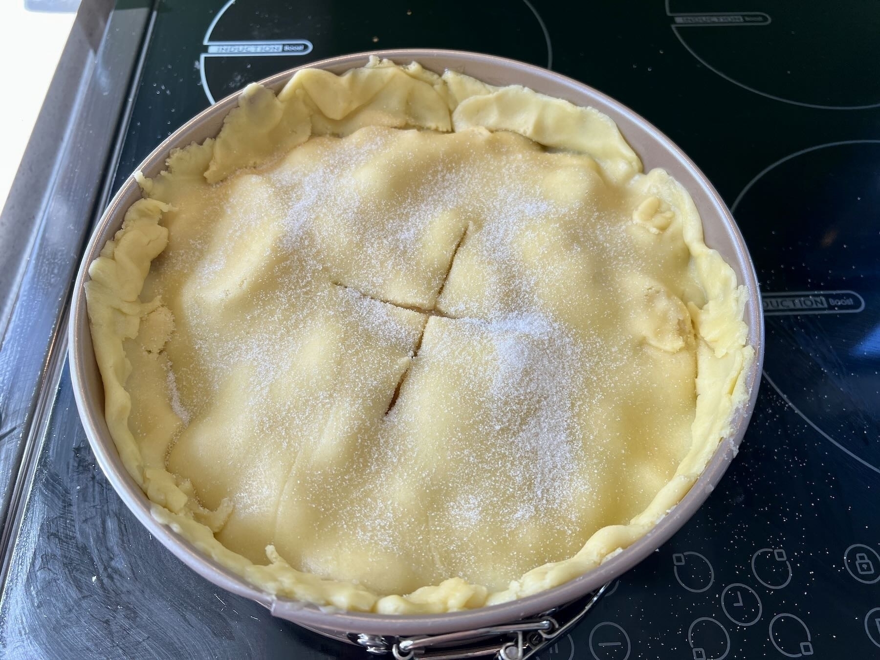 Pie ready to cook. 