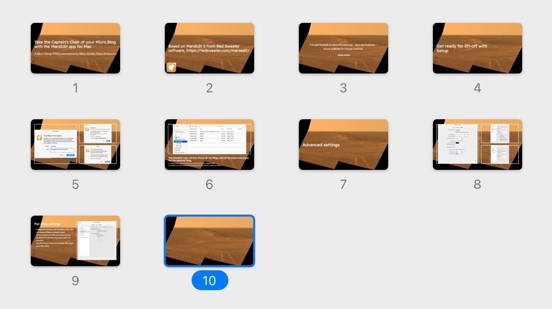Screenshot of Keynote slides. 