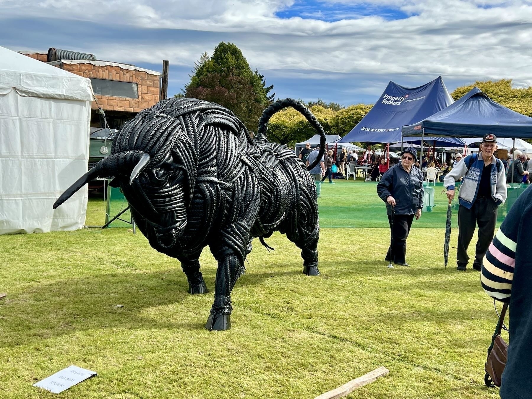 Bull sculpture. 