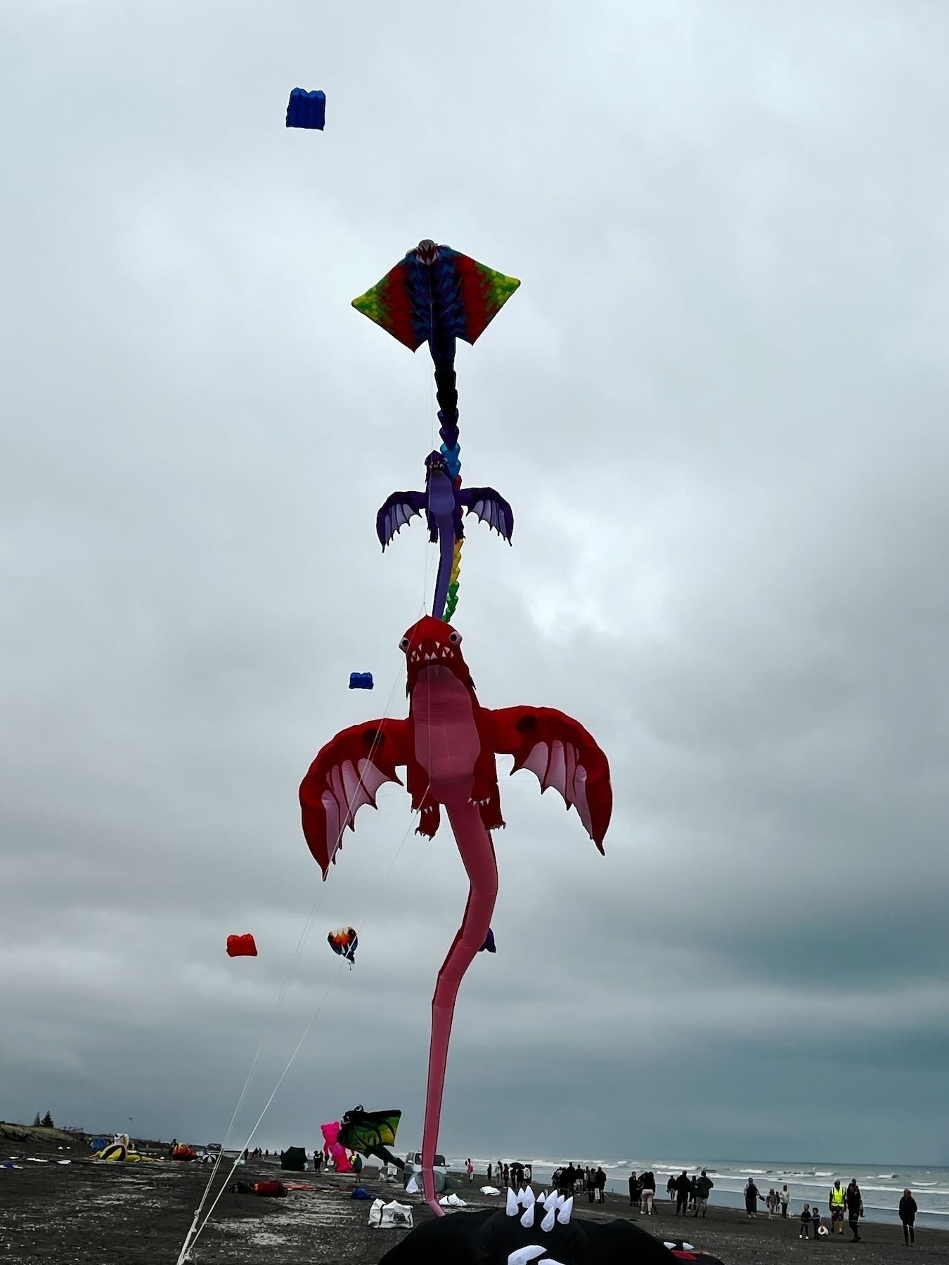 4 kites linked together.