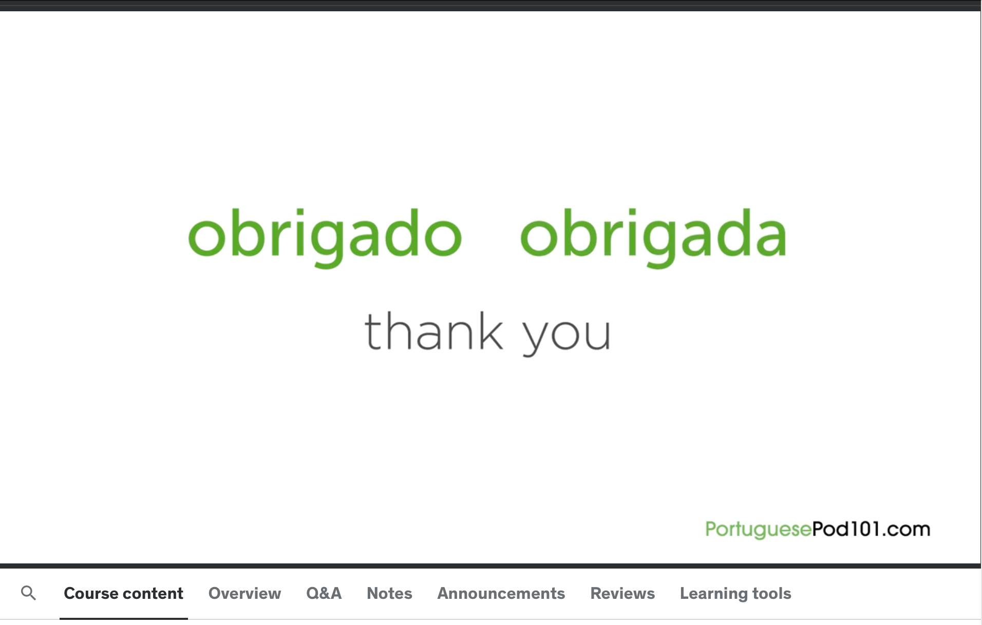 Screen reads obrigado obrigada thank you. 