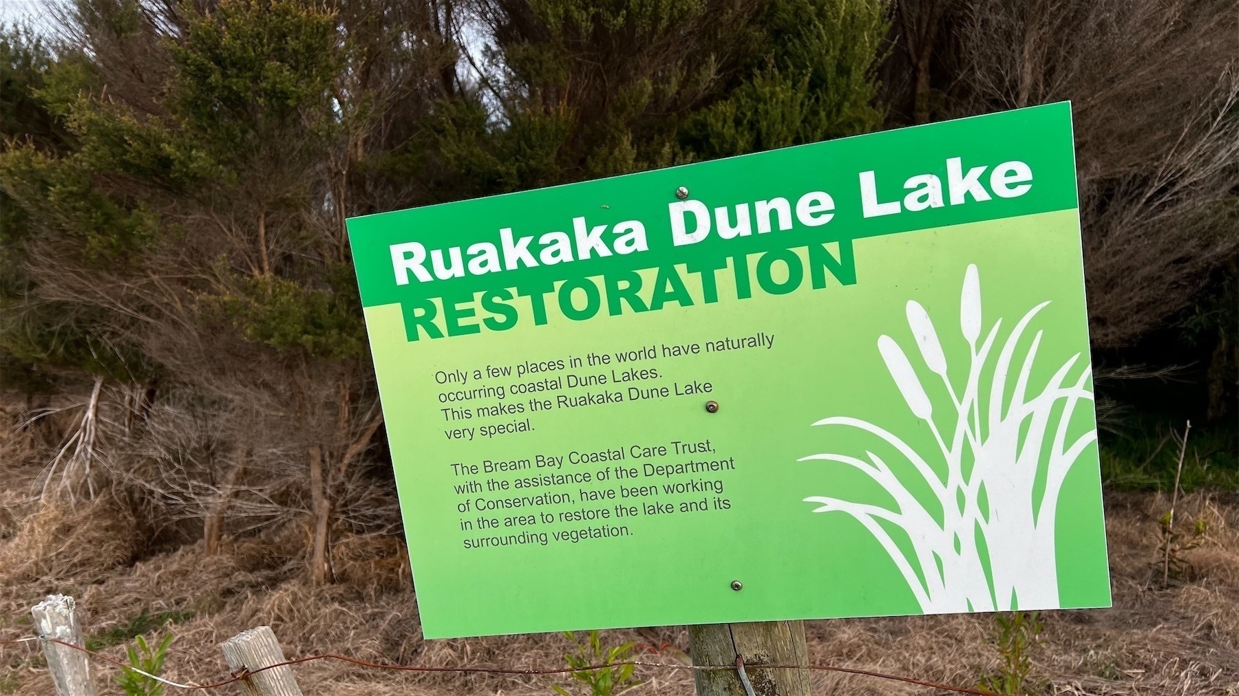 Sign for the Coastal Trust.