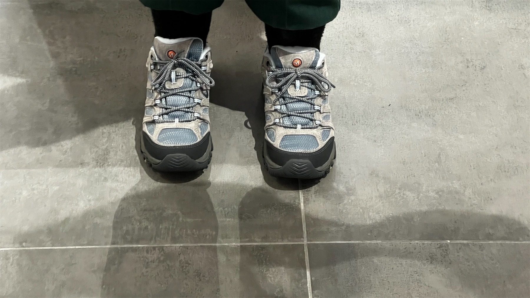 Merrel Moab 3 shoes, front view.
