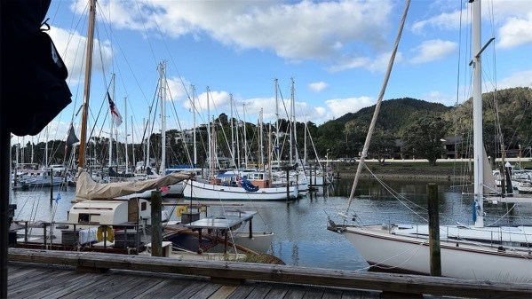Sail boats in the marina.