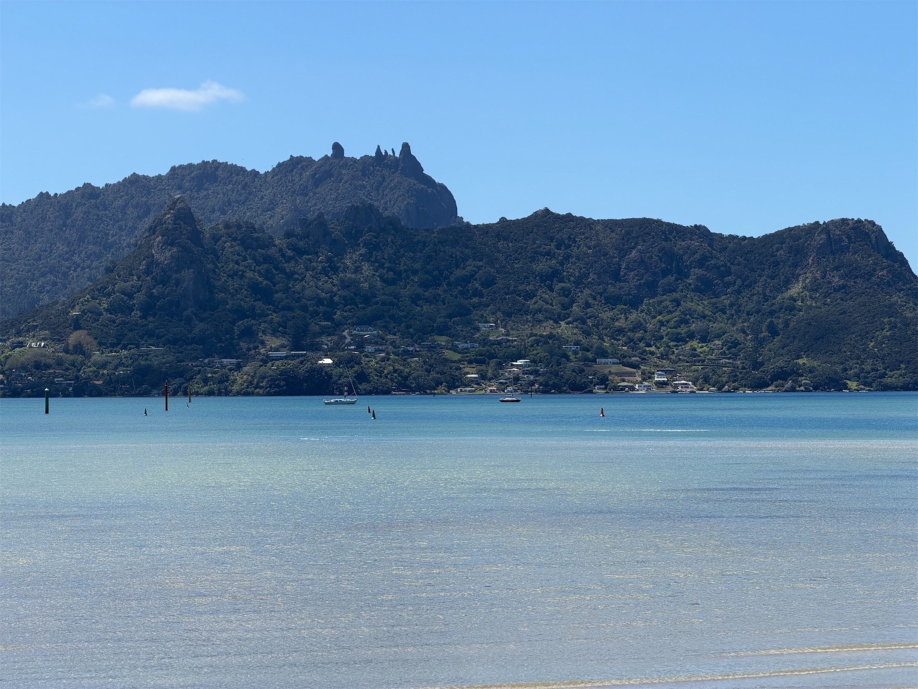 Mt Manaia just across the water. 