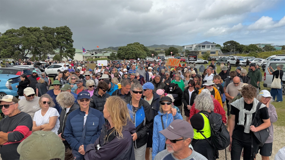 The crowd after assembling for the welcome. 