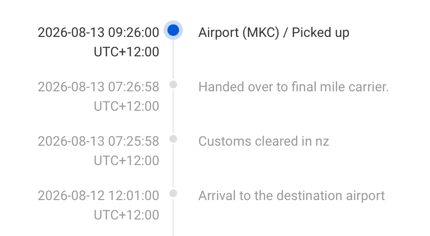 Tracking shows my package is with the final mile carrier. 