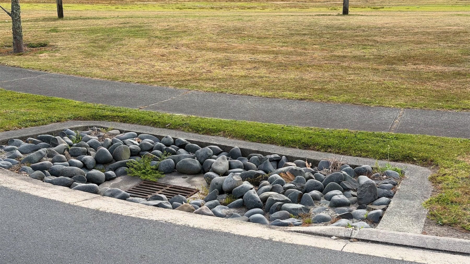Rocky drain.