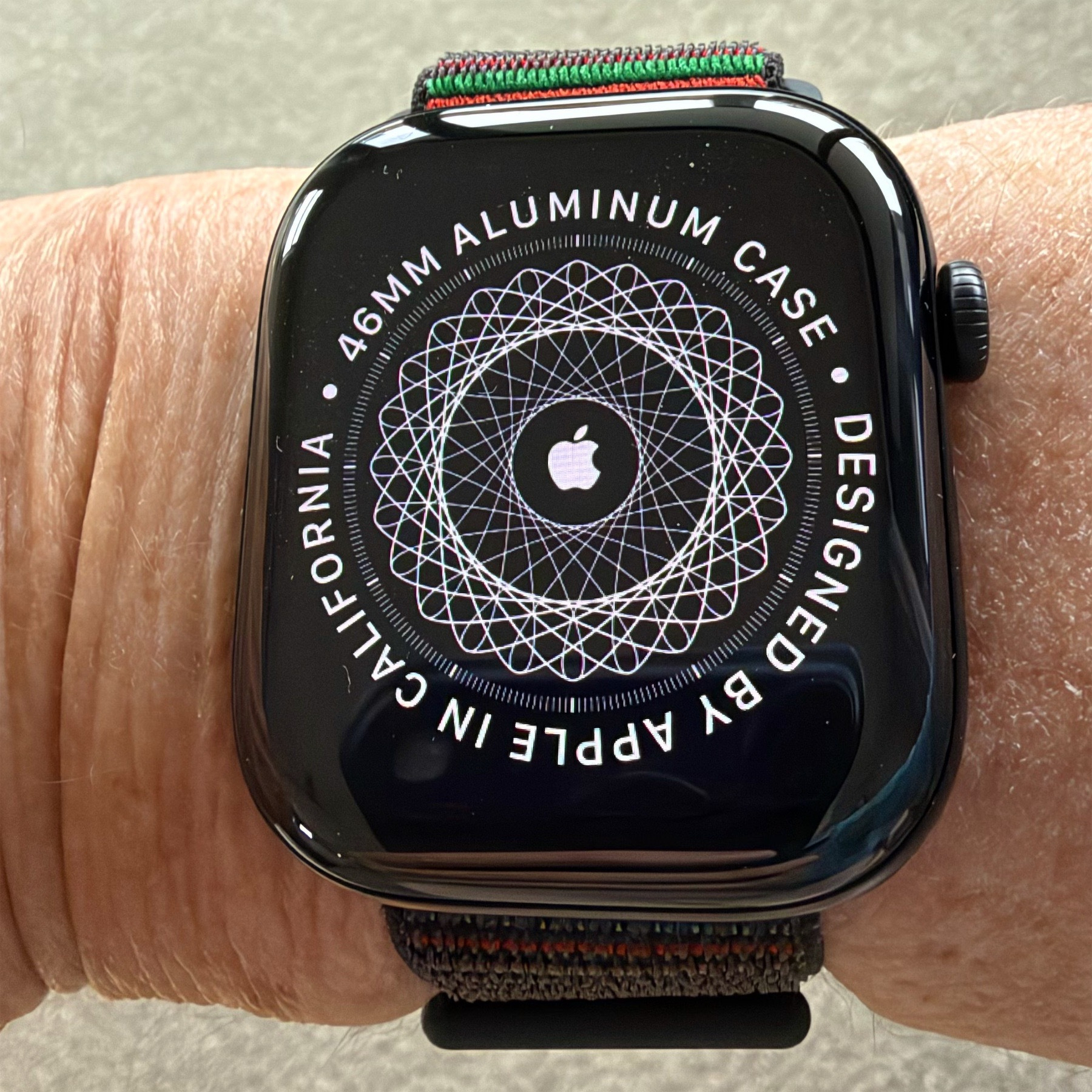 46mm Watch on a small forearm. 