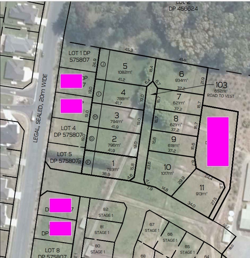 Map shows Lots in the subdivision.
