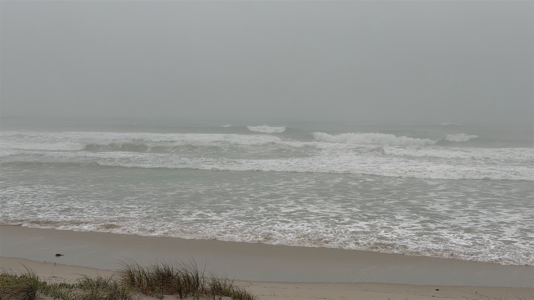 Very rough seas on a grey day.