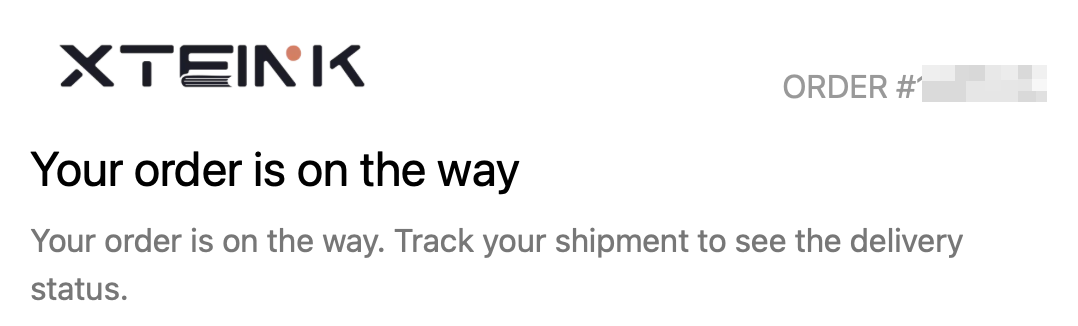 Screenshot shows an order for an Xteink reader.