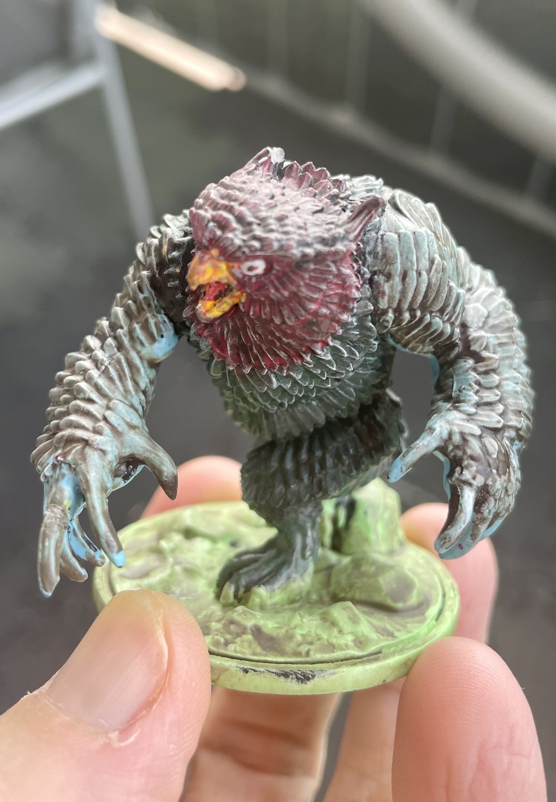 Owlbear painted by my six years old son. 