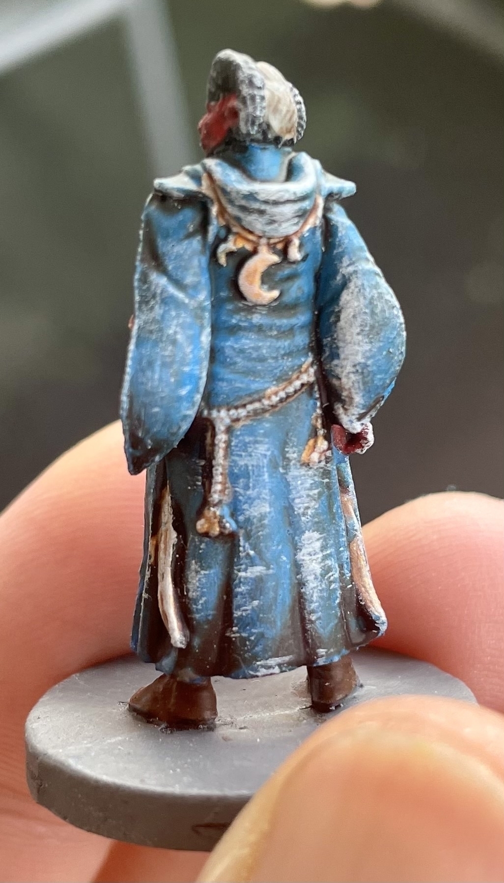 Tiefling painted by my eleven years old son. 