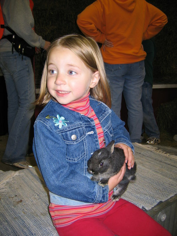 Kaylee holds a bunny