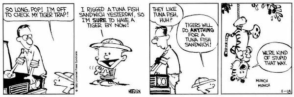 Original Calvin and Hobbes strip
