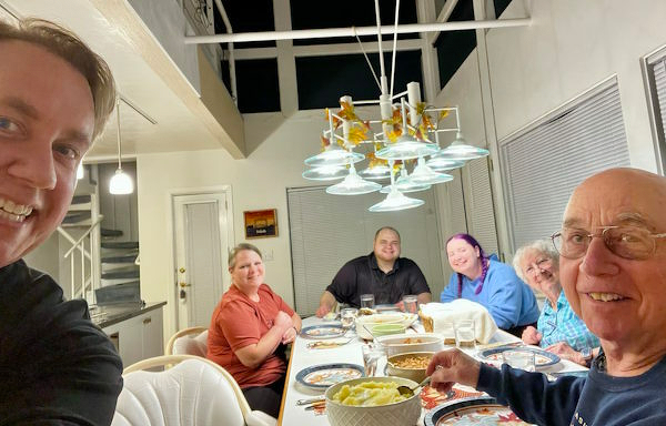 Thanksgiving dinner table