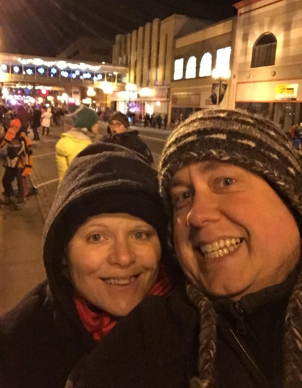 Jody and Justin at the Christmas City Parade