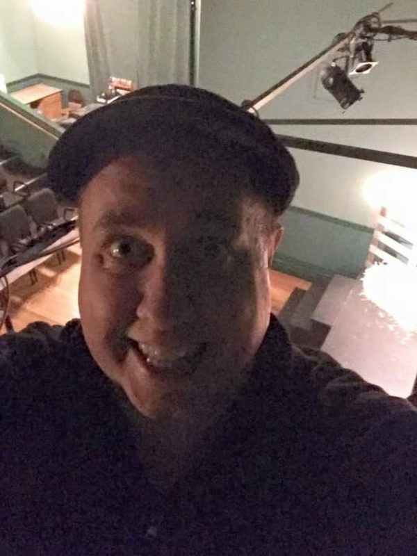 Justin hanging lights