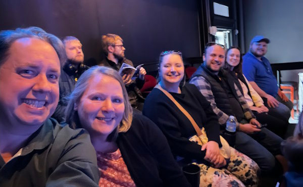 The gang in the Shark audience