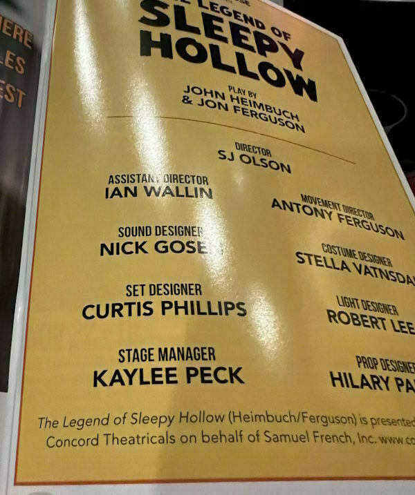 Kaylee's name in the program