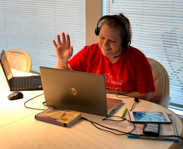 Jody teaching via Zoom