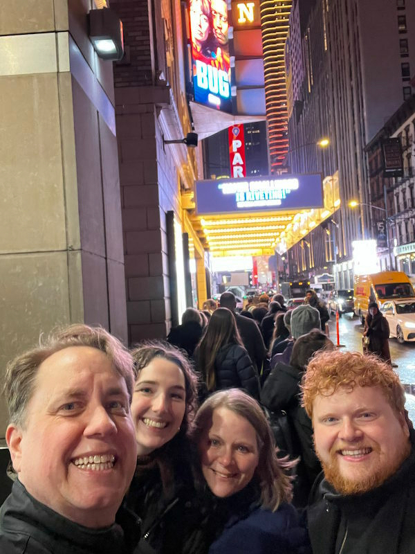 Justin, Alyson, Jody, and Spencer outside of Bug