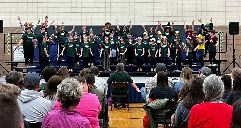 Lakewood Drama Club cast on stage