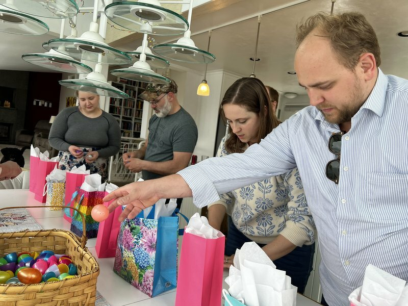 Easter bags and eggs