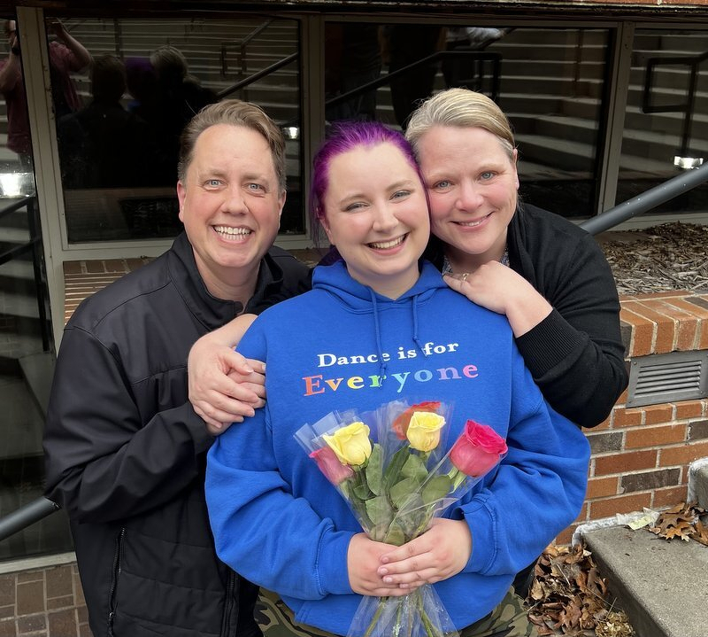 Justin, Kaylee, and Jody after a show
