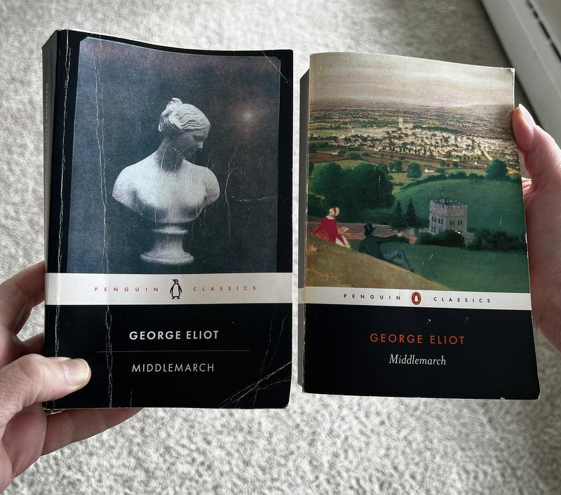 Two copies of Middlemarch by George Eliot