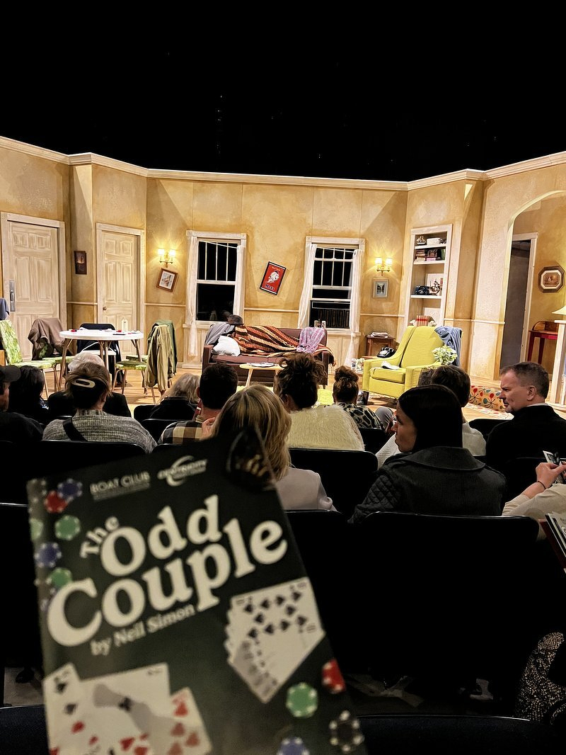The Odd Couple program at the Boat Club
