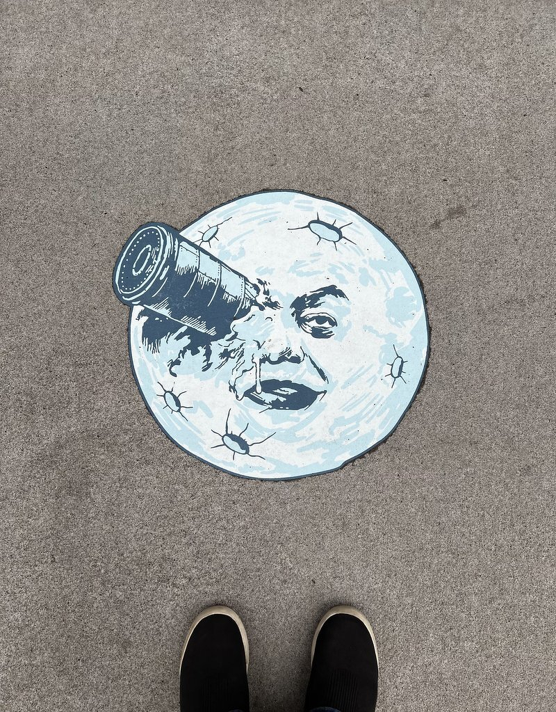 Sidewalk art for the Zeitgeist Minnesota Film Festival