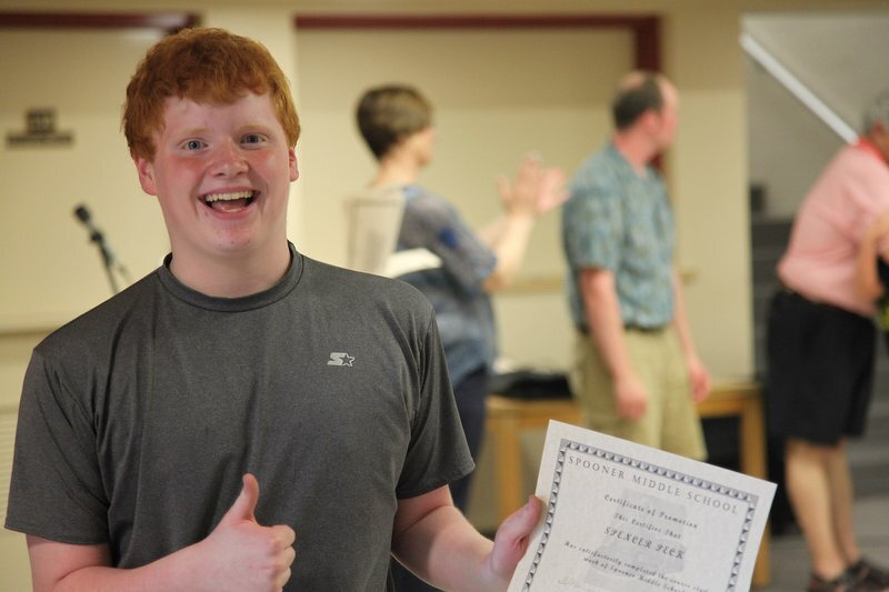 Spencer's middle school graduation