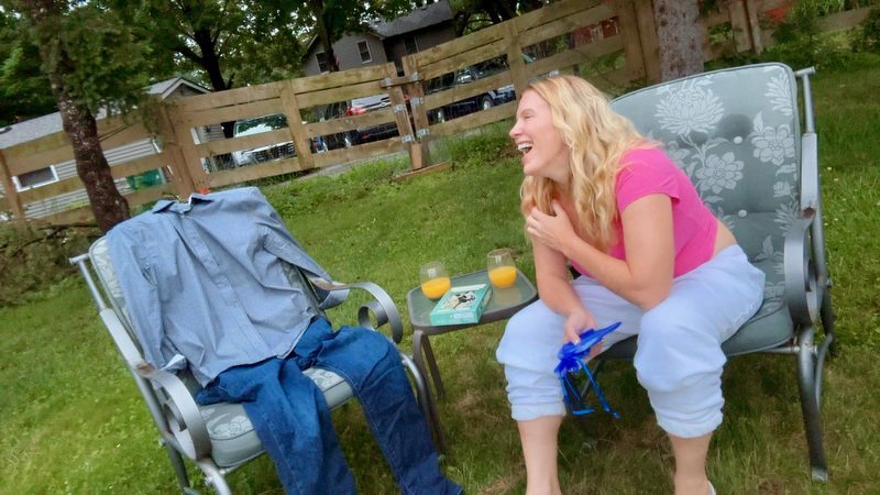 Julie's re-enactment of our visit