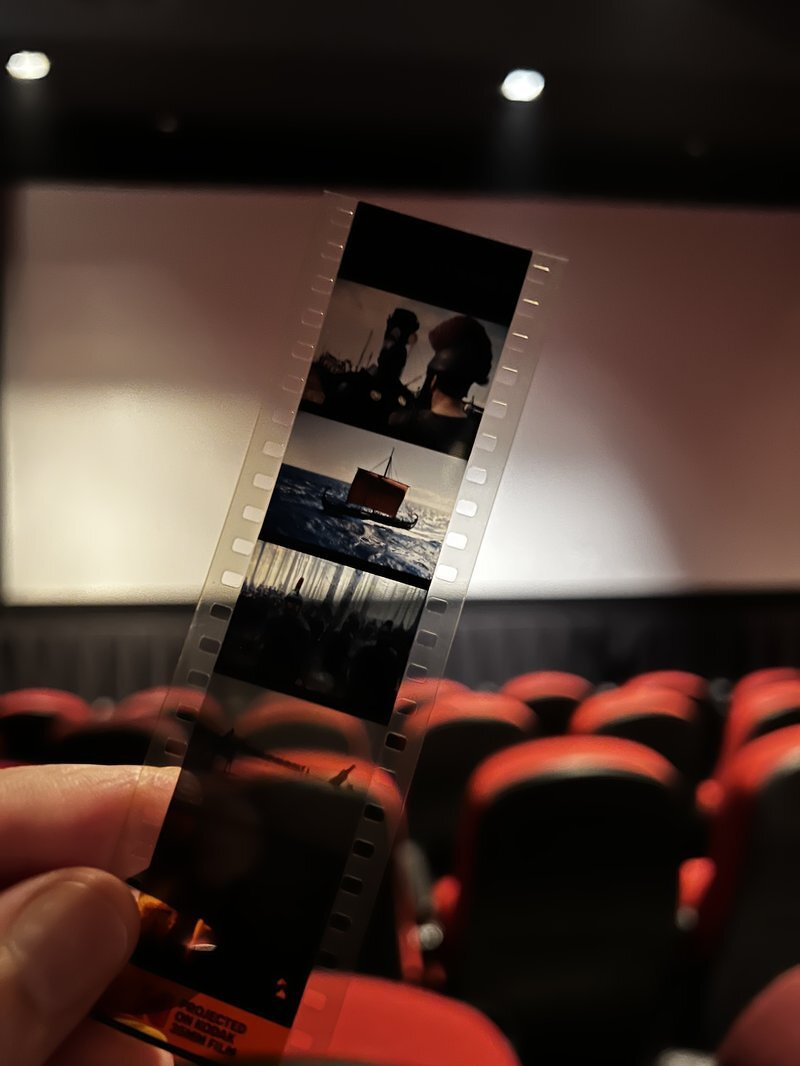 A commemorative strip of 35mm film from The Odyssey