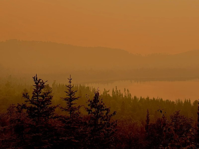 Wildfire smoke over Duluth