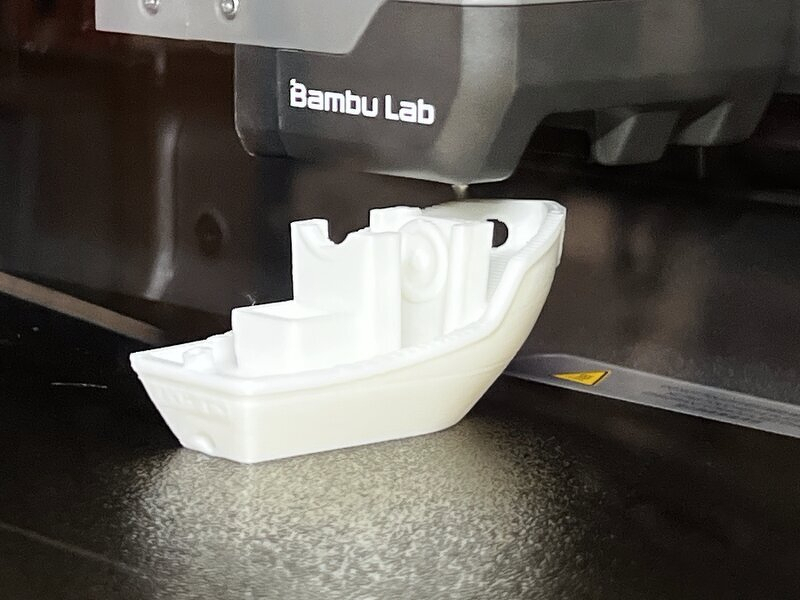 Test printing a little boat
