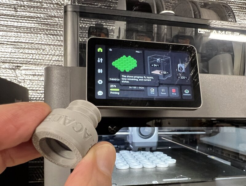 Printed threaded fasteners for the peg wall