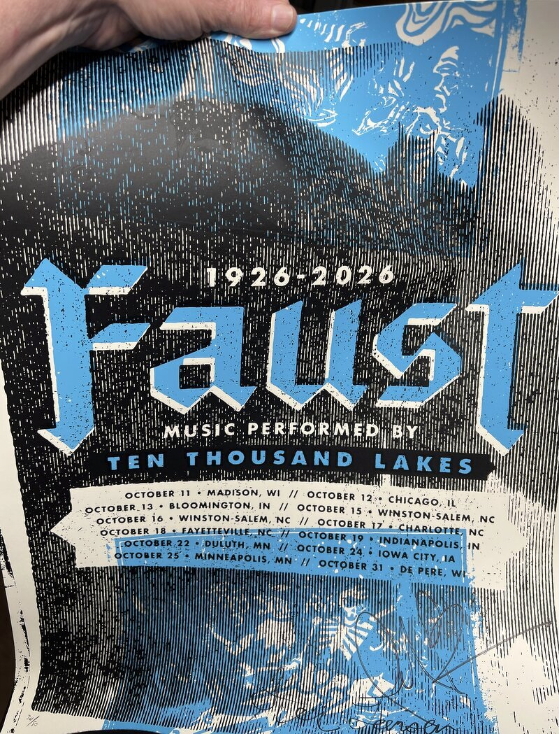 The signed, limited-edition xkl Faust poster
