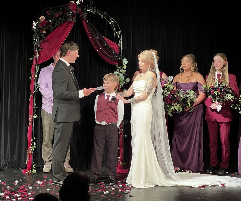 Jonathan and Emily's wedding ceremony in the Teatro