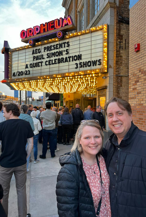 Outside the Orpheum for Paul Simon