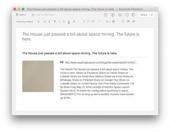 Screenshot of a bookmark made using the Evernote Web Clipper