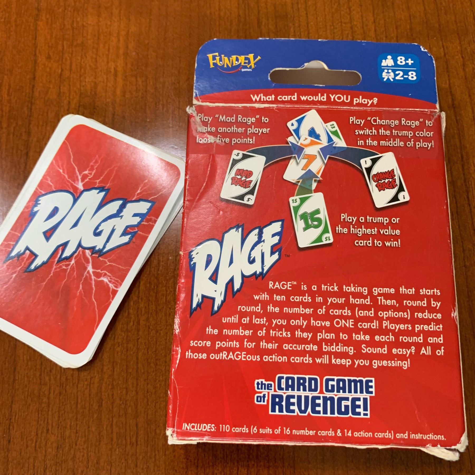 Back of Rage card game box
