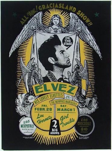 Black velvet El Vez “Graciasland” tour poster