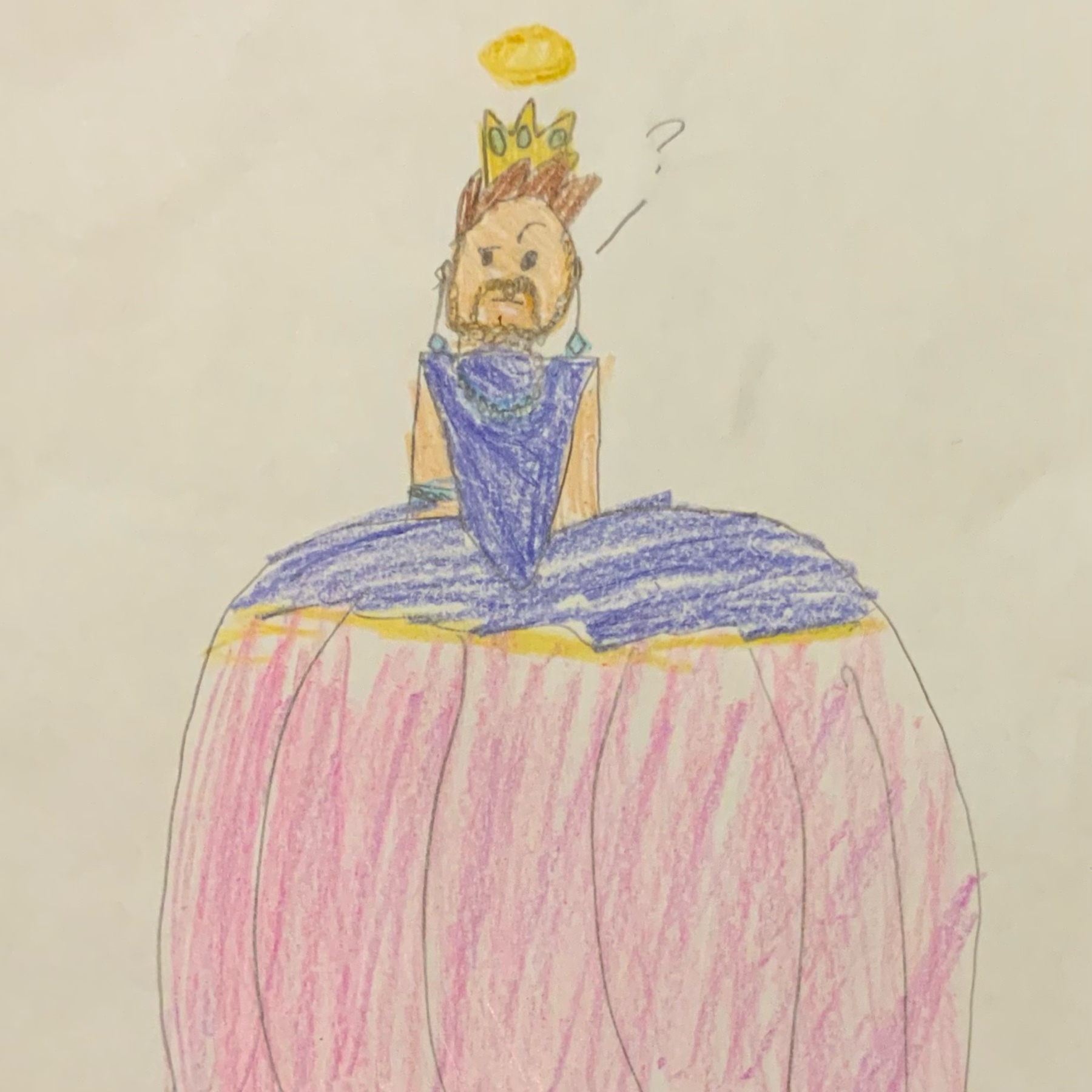 9yo artist's rendering of me with princess dress