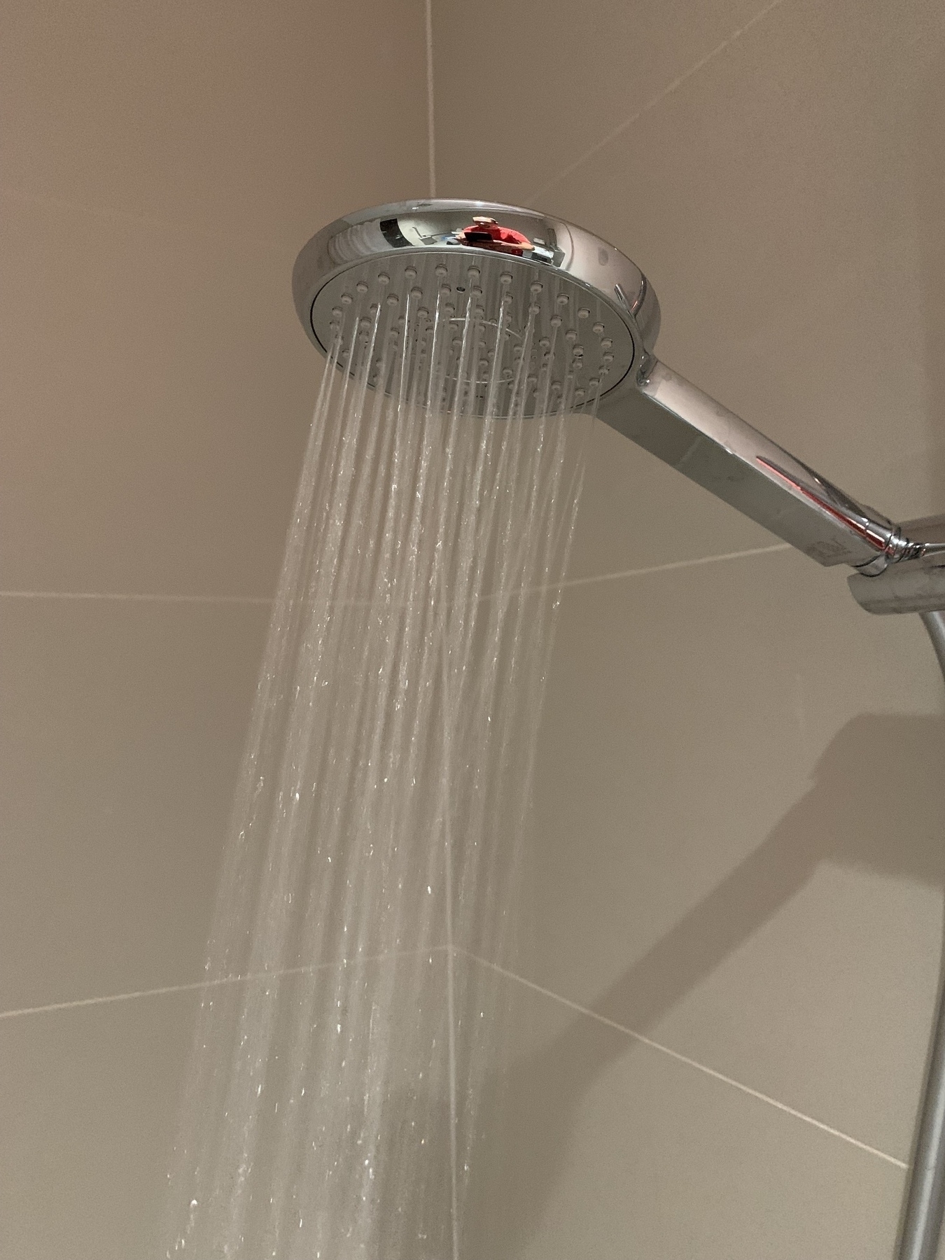 Water falling from a shower head