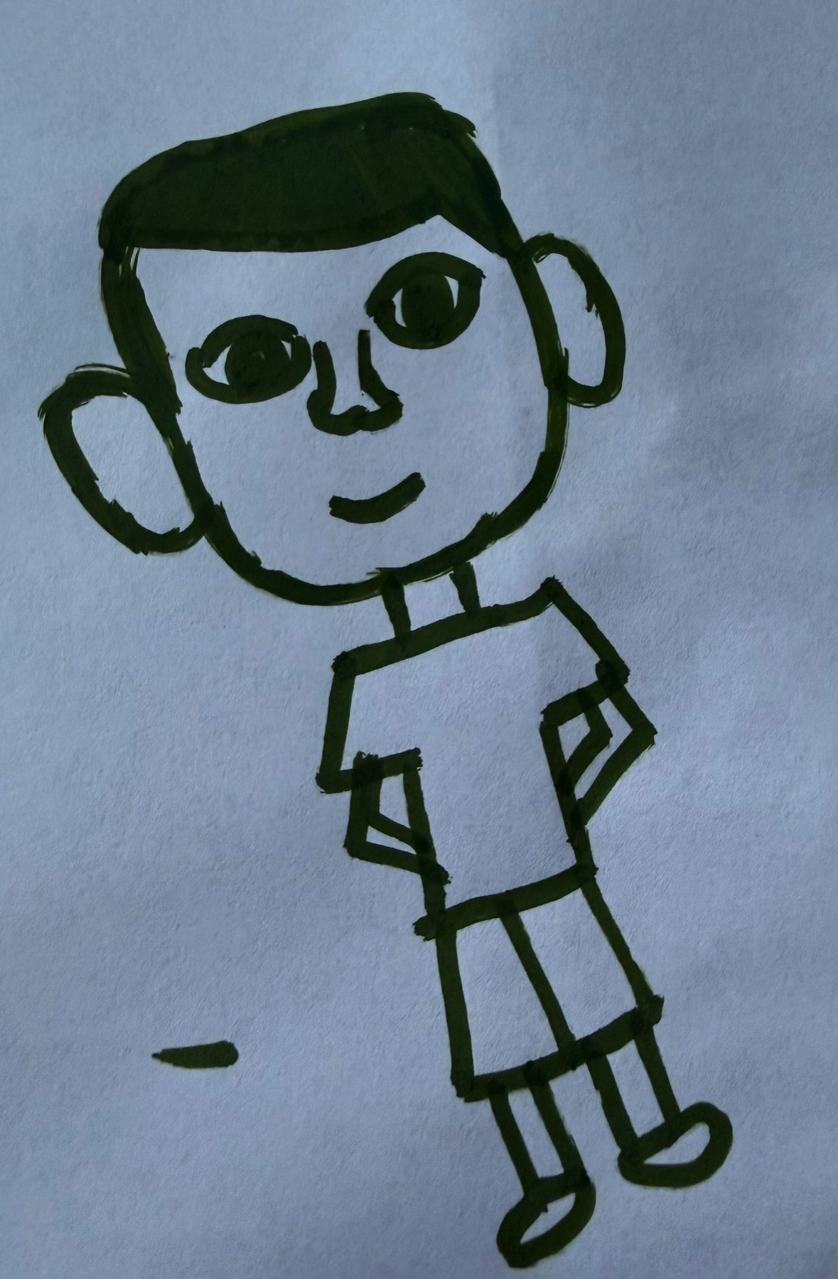 A stick man representation of Pradeep by Leela