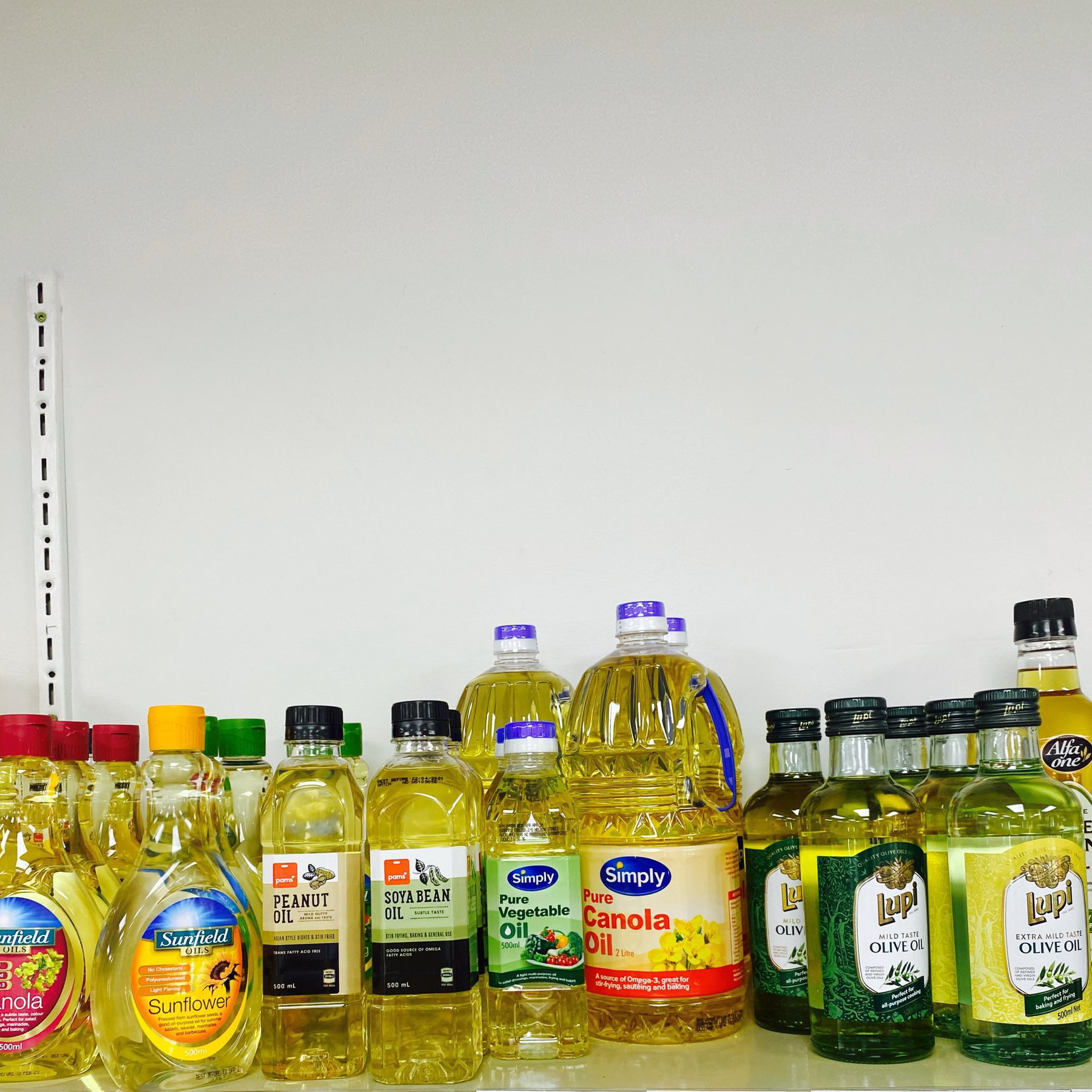 Twenty cooking oils for sale
